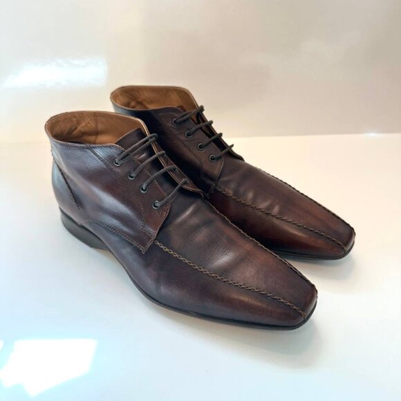 Nero Giardini Made in Italy Men’s Leather Lace-Up Ankle Boots – Size US 8 - Picture 2 of 7